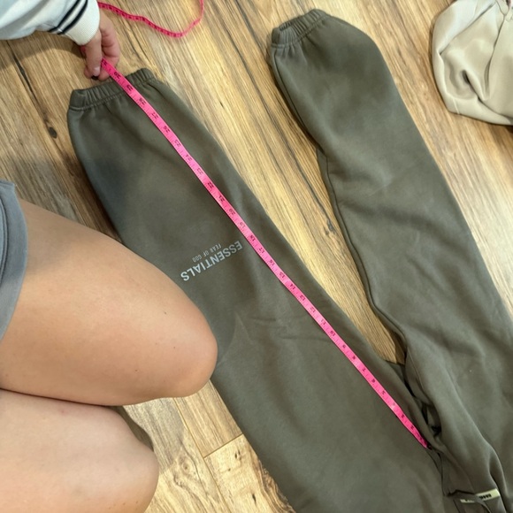 Essentials Fear of God Men's Casual Jogger Sweatpants Pants - Brown/Olive Green - Picture 4 of 7